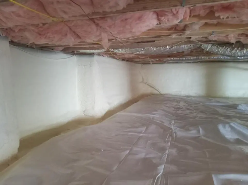 Crawl space encapsulation with closed-cell spray foam for Attic Insulation in Soquel
