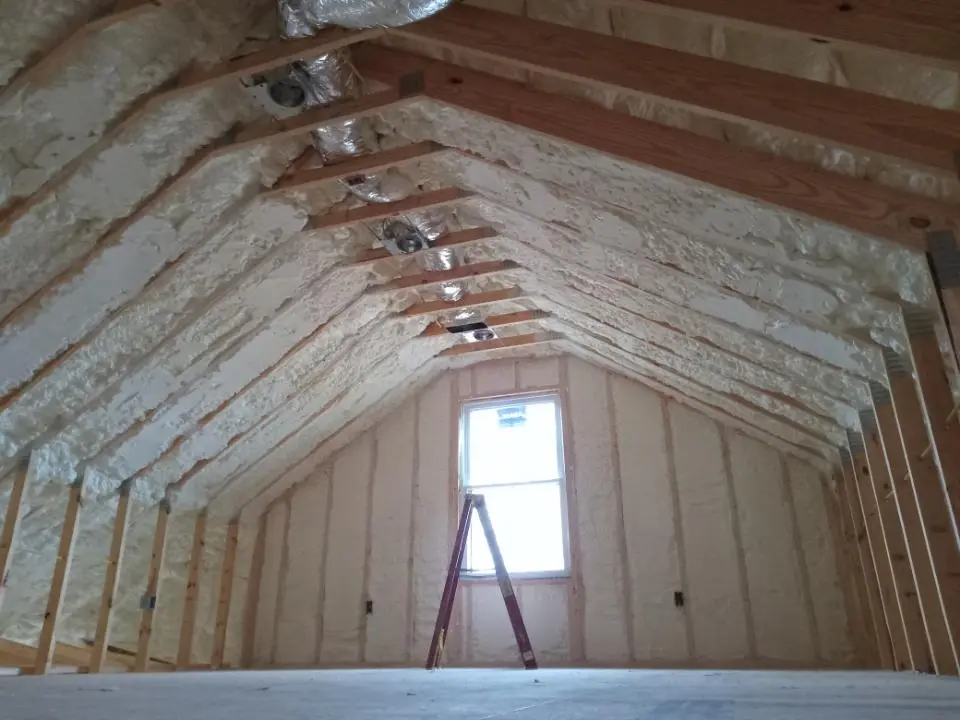 Spray foam roofing application for Crawl Space Insulation project in Soquel